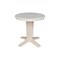 International Concepts 30 in. Solid Wood Round Top Dining Table with 2 Chairs, Unfinished K-30RT-23B-C10-2 - alternate 3